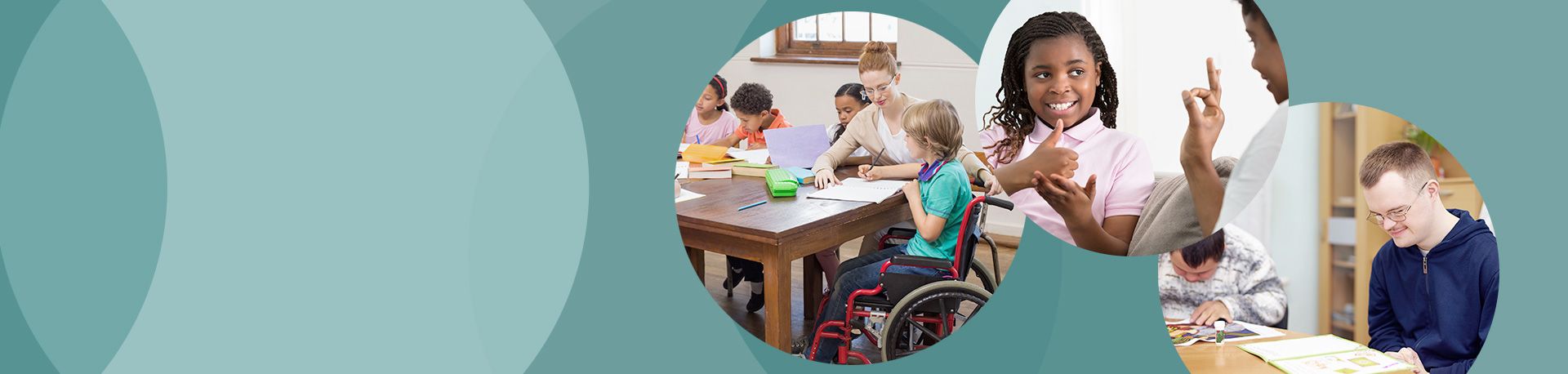 Enfants et adultes en situation de handicap étudiant à l'école